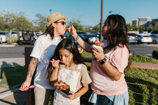 parent sharing stories with child