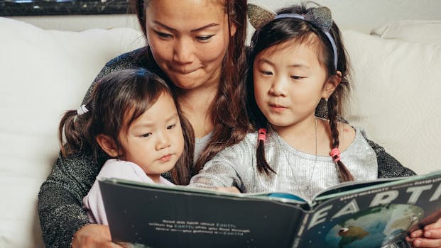 image of a parent listening to a child