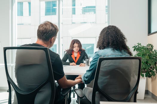 image of a family having a meeting