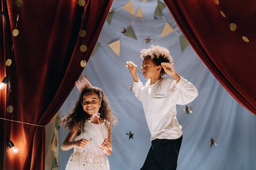children dancing joyfully