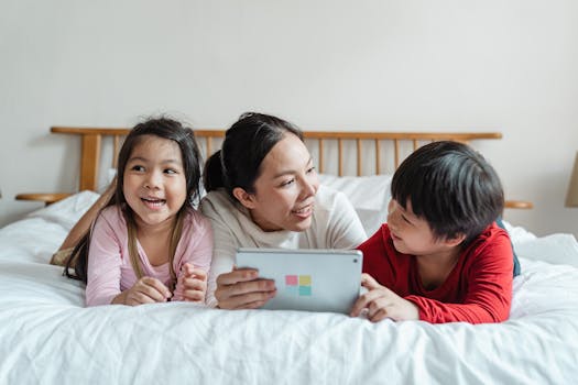 children using tablets
