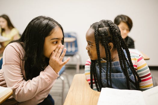 children discussing friendships