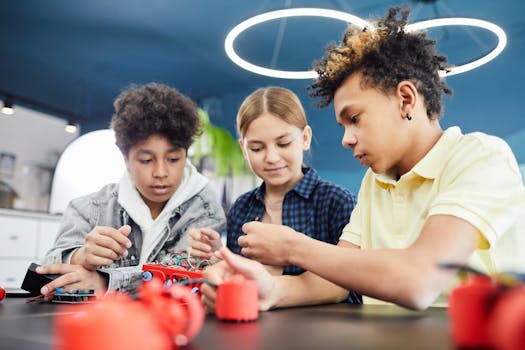 coding kids working together