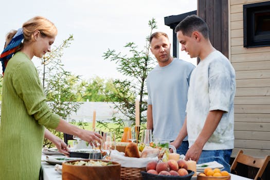 family enjoying a conversation