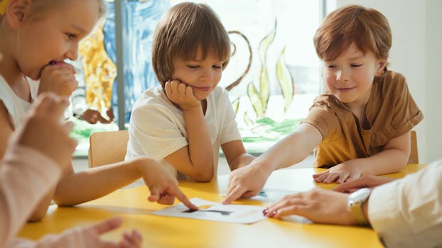 children engaged in conversation
