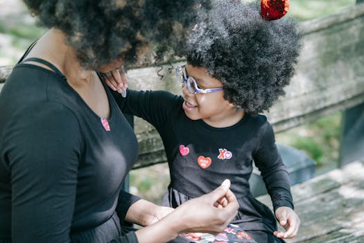 image of a parent and child having a heart-to-heart conversation
