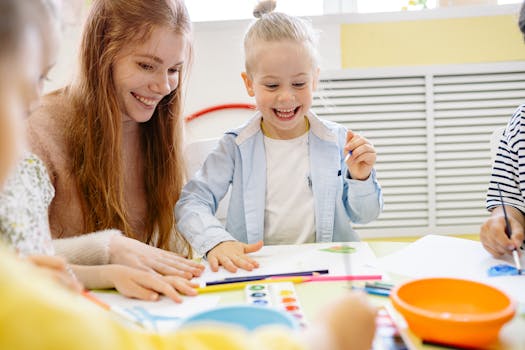 educator engaging with a child